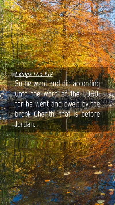 Picture 04 - 1 Kings 17:5 KJV Mobile Phone Wallpaper - So he went and did according unto the word of the - Mobile Bible Verse Wallpaper
