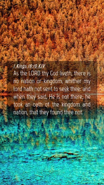 Picture 04 - 1 Kings 18:10 KJV Mobile Phone Wallpaper - As the LORD thy God liveth, there is no nation or - Mobile Bible Verse Wallpaper