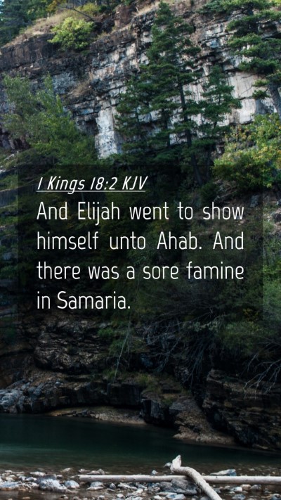 Picture 04 - 1 Kings 18:2 KJV Mobile Phone Wallpaper - And Elijah went to show himself unto Ahab. And - Mobile Bible Verse Wallpaper