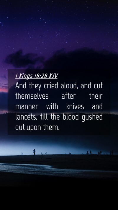 Picture 04 - 1 Kings 18:28 KJV Mobile Phone Wallpaper - And they cried aloud, and cut themselves after - Mobile Bible Verse Wallpaper