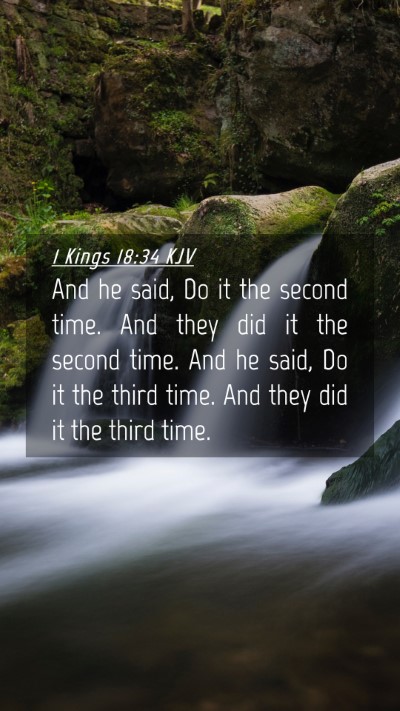 Picture 04 - 1 Kings 18:34 KJV Mobile Phone Wallpaper - And he said, Do it the second time. And they did - Mobile Bible Verse Wallpaper