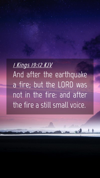 Picture 04 - 1 Kings 19:12 KJV Mobile Phone Wallpaper - And after the earthquake a fire; but the LORD was - Mobile Bible Verse Wallpaper