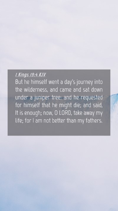 Picture 04 - 1 Kings 19:4 KJV Mobile Phone Wallpaper - But he himself went a day's journey into the - Mobile Bible Verse Wallpaper