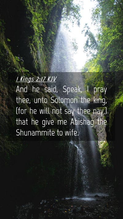 Picture 04 - 1 Kings 2:17 KJV Mobile Phone Wallpaper - And he said, Speak, I pray thee, unto Solomon the - Mobile Bible Verse Wallpaper