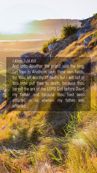 Picture 04 - 1 Kings 2:26 KJV Mobile Phone Wallpaper - And unto Abiathar the priest said the king, Get - Mobile Bible Verse Wallpaper