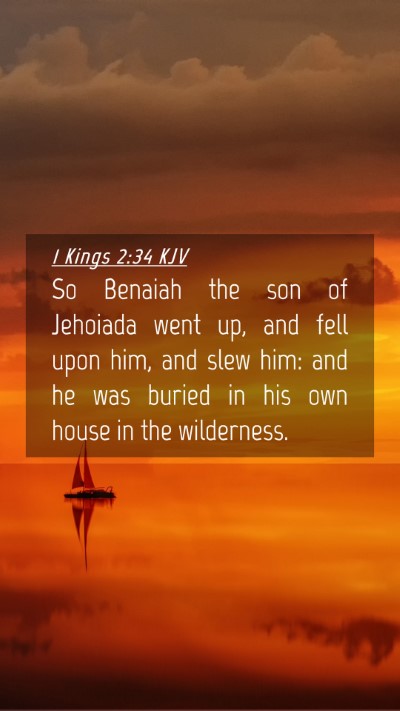Picture 04 - 1 Kings 2:34 KJV Mobile Phone Wallpaper - So Benaiah the son of Jehoiada went up, and fell - Mobile Bible Verse Wallpaper