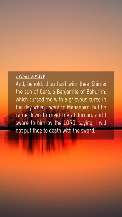 Picture 04 - 1 Kings 2:8 KJV Mobile Phone Wallpaper - And, behold, thou hast with thee Shimei the son - Mobile Bible Verse Wallpaper