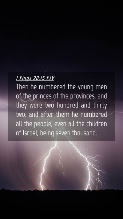 Picture 04 - 1 Kings 20:15 KJV Mobile Phone Wallpaper - Then he numbered the young men of the princes of - Mobile Bible Verse Wallpaper