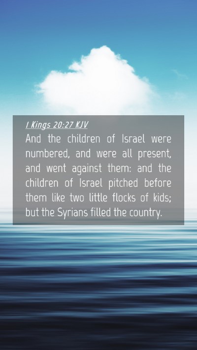 Picture 04 - 1 Kings 20:27 KJV Mobile Phone Wallpaper - And the children of Israel were numbered, and - Mobile Bible Verse Wallpaper
