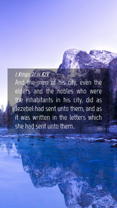 Picture 04 - 1 Kings 21:11 KJV Mobile Phone Wallpaper - And the men of his city, even the elders and the - Mobile Bible Verse Wallpaper