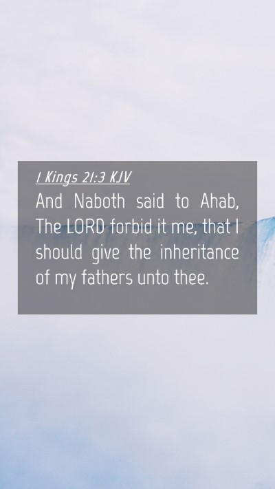 Picture 04 - 1 Kings 21:3 KJV Mobile Phone Wallpaper - And Naboth said to Ahab, The LORD forbid it me, - Mobile Bible Verse Wallpaper