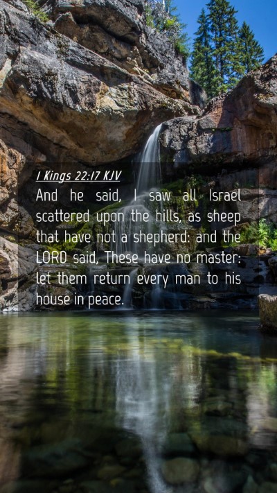 Picture 04 - 1 Kings 22:17 KJV Mobile Phone Wallpaper - And he said, I saw all Israel scattered upon the - Mobile Bible Verse Wallpaper