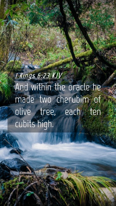 Picture 04 - 1 Kings 6:23 KJV Mobile Phone Wallpaper - And within the oracle he made two cherubim of - Mobile Bible Verse Wallpaper