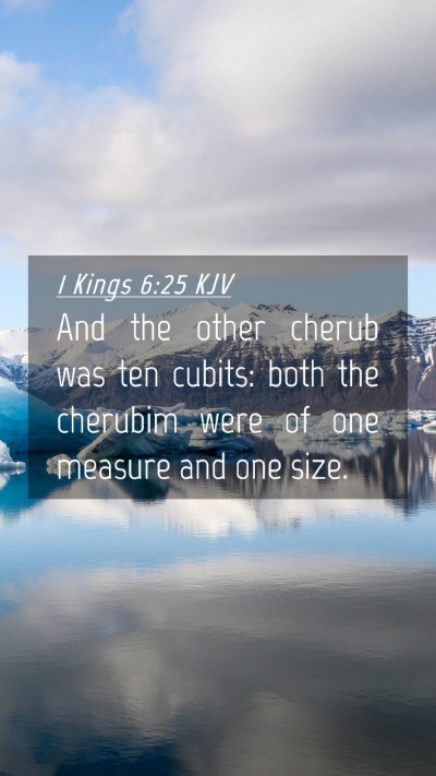 Picture 04 - 1 Kings 6:25 KJV Mobile Phone Wallpaper - And the other cherub was ten cubits: both the - Mobile Bible Verse Wallpaper