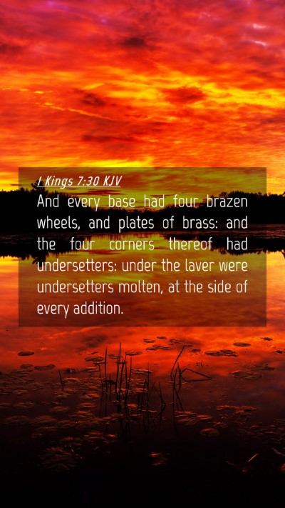 Picture 04 - 1 Kings 7:30 KJV Mobile Phone Wallpaper - And every base had four brazen wheels, and plates - Mobile Bible Verse Wallpaper