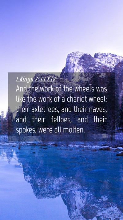 Picture 04 - 1 Kings 7:33 KJV Mobile Phone Wallpaper - And the work of the wheels was like the work of a - Mobile Bible Verse Wallpaper