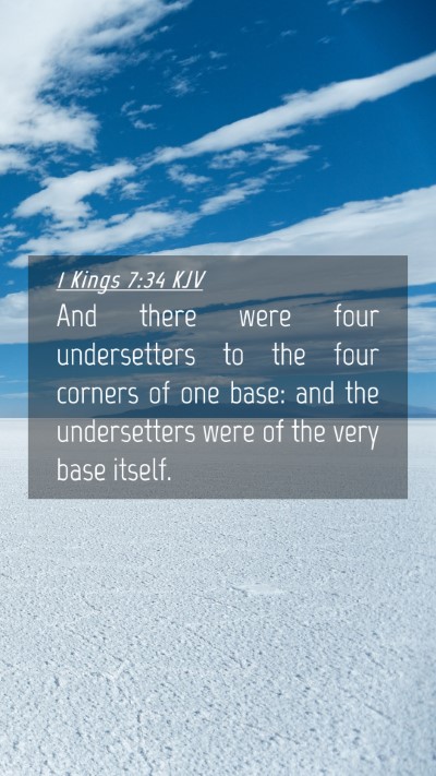Picture 04 - 1 Kings 7:34 KJV Mobile Phone Wallpaper - And there were four undersetters to the four - Mobile Bible Verse Wallpaper