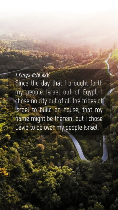 Picture 04 - 1 Kings 8:16 KJV Mobile Phone Wallpaper - Since the day that I brought forth my people - Mobile Bible Verse Wallpaper