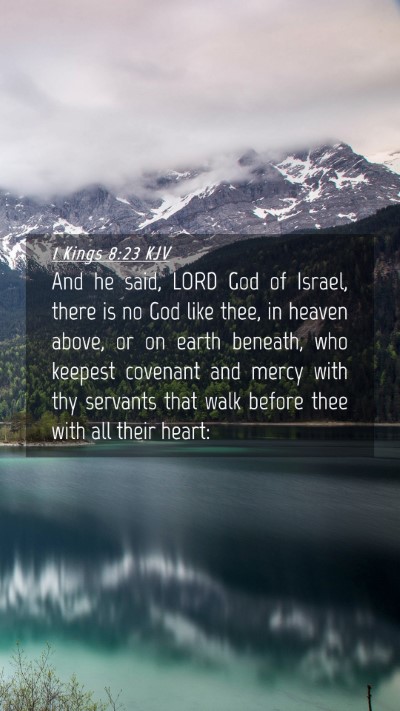 Picture 04 - 1 Kings 8:23 KJV Mobile Phone Wallpaper - And he said, LORD God of Israel, there is no God - Mobile Bible Verse Wallpaper
