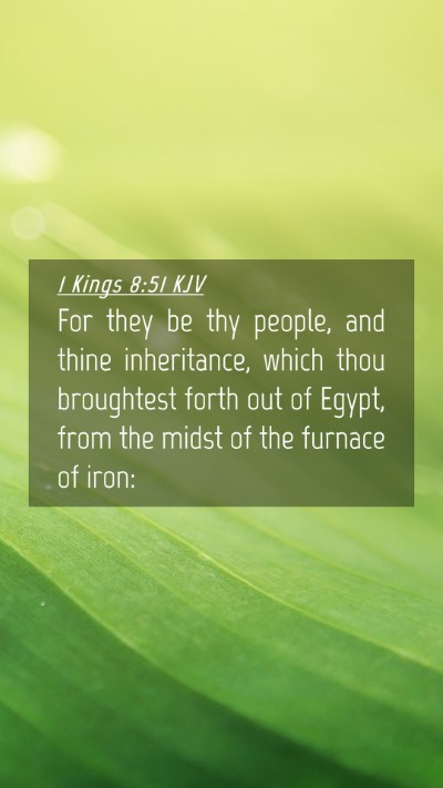 Picture 04 - 1 Kings 8:51 KJV Mobile Phone Wallpaper - For they be thy people, and thine inheritance, - Mobile Bible Verse Wallpaper