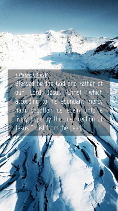 Picture 04 - 1 Peter 1:3 KJV Mobile Phone Wallpaper - Blessed be the God and Father of our Lord Jesus - Mobile Bible Verse Wallpaper