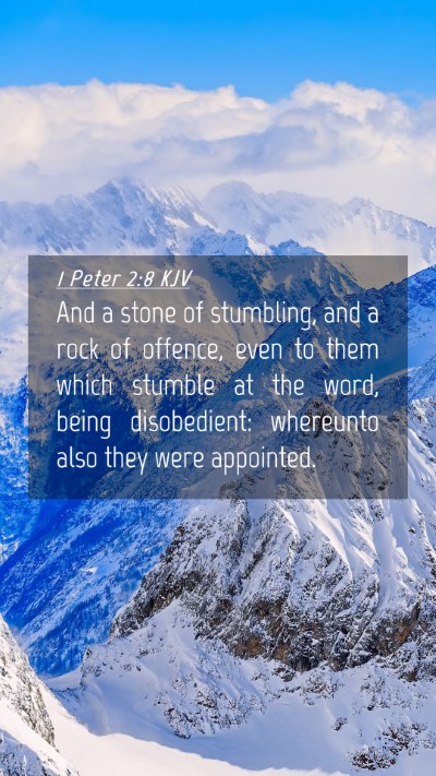 Picture 04 - 1 Peter 2:8 KJV Mobile Phone Wallpaper - And a stone of stumbling, and a rock of offence, - Mobile Bible Verse Wallpaper