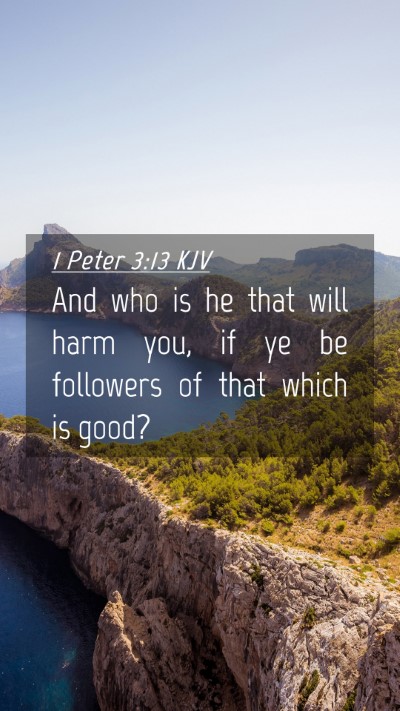 Picture 04 - 1 Peter 3:13 KJV Mobile Phone Wallpaper - And who is he that will harm you, if ye be - Mobile Bible Verse Wallpaper