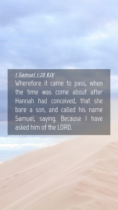 Picture 04 - 1 Samuel 1:20 KJV Mobile Phone Wallpaper - Wherefore it came to pass, when the time was come - Mobile Bible Verse Wallpaper