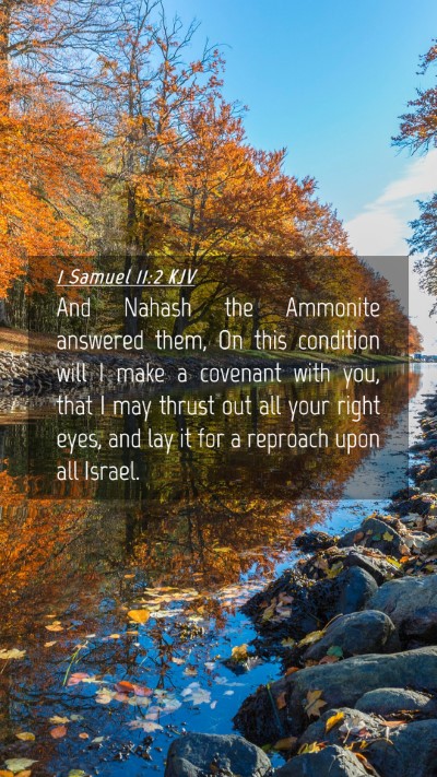 Picture 04 - 1 Samuel 11:2 KJV Mobile Phone Wallpaper - And Nahash the Ammonite answered them, On this - Mobile Bible Verse Wallpaper
