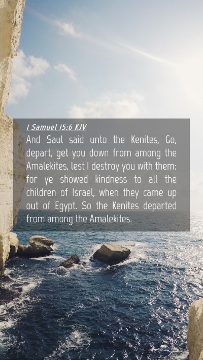 Picture 04 - 1 Samuel 15:6 KJV Mobile Phone Wallpaper - And Saul said unto the Kenites, Go, depart, get - Mobile Bible Verse Wallpaper