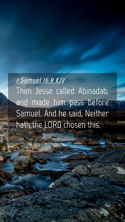 Picture 04 - 1 Samuel 16:8 KJV Mobile Phone Wallpaper - Then Jesse called Abinadab, and made him pass - Mobile Bible Verse Wallpaper