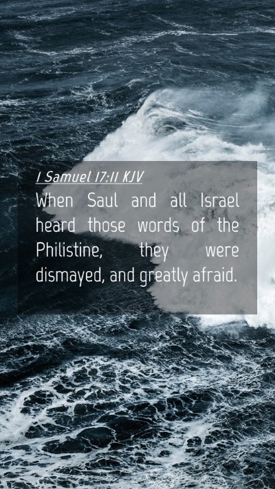 Picture 04 - 1 Samuel 17:11 KJV Mobile Phone Wallpaper - When Saul and all Israel heard those words of the - Mobile Bible Verse Wallpaper