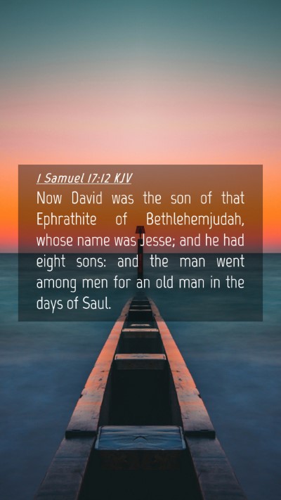 Picture 04 - 1 Samuel 17:12 KJV Mobile Phone Wallpaper - Now David was the son of that Ephrathite of - Mobile Bible Verse Wallpaper