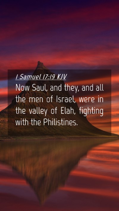 Picture 04 - 1 Samuel 17:19 KJV Mobile Phone Wallpaper - Now Saul, and they, and all the men of Israel, - Mobile Bible Verse Wallpaper