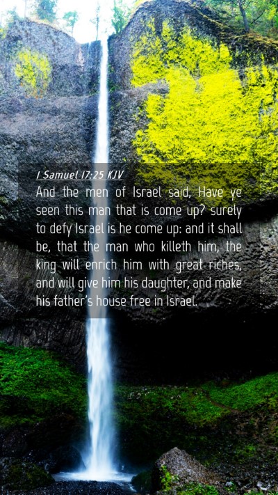 Picture 04 - 1 Samuel 17:25 KJV Mobile Phone Wallpaper - And the men of Israel said, Have ye seen this man - Mobile Bible Verse Wallpaper