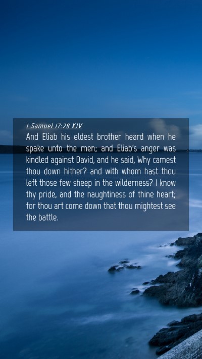 Picture 04 - 1 Samuel 17:28 KJV Mobile Phone Wallpaper - And Eliab his eldest brother heard when he spake - Mobile Bible Verse Wallpaper