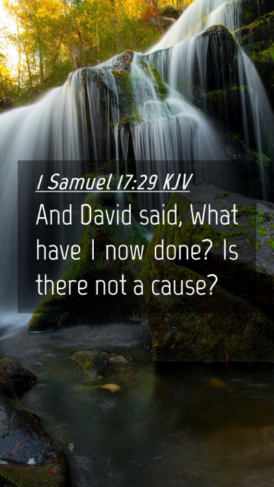 Picture 04 - 1 Samuel 17:29 KJV Mobile Phone Wallpaper - And David said, What have I now done? Is there - Mobile Bible Verse Wallpaper