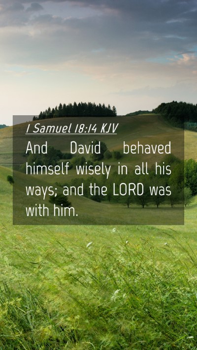 Picture 04 - 1 Samuel 18:14 KJV Mobile Phone Wallpaper - And David behaved himself wisely in all his ways; - Mobile Bible Verse Wallpaper