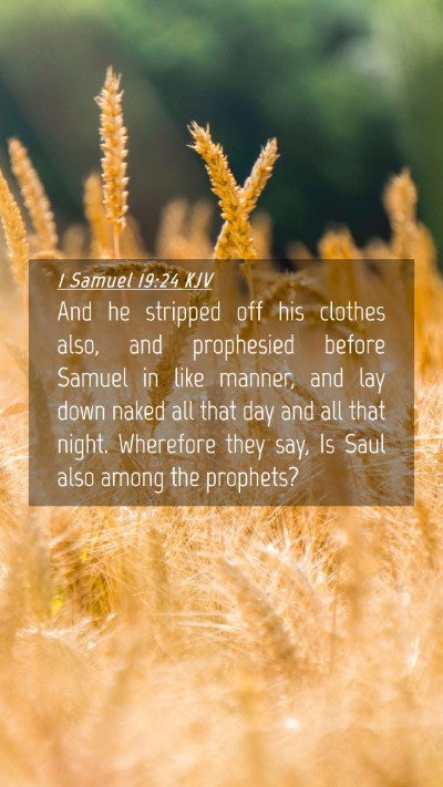 Picture 04 - 1 Samuel 19:24 KJV Mobile Phone Wallpaper - And he stripped off his clothes also, and - Mobile Bible Verse Wallpaper