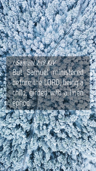 Picture 04 - 1 Samuel 2:18 KJV Mobile Phone Wallpaper - But Samuel ministered before the LORD, being a - Mobile Bible Verse Wallpaper