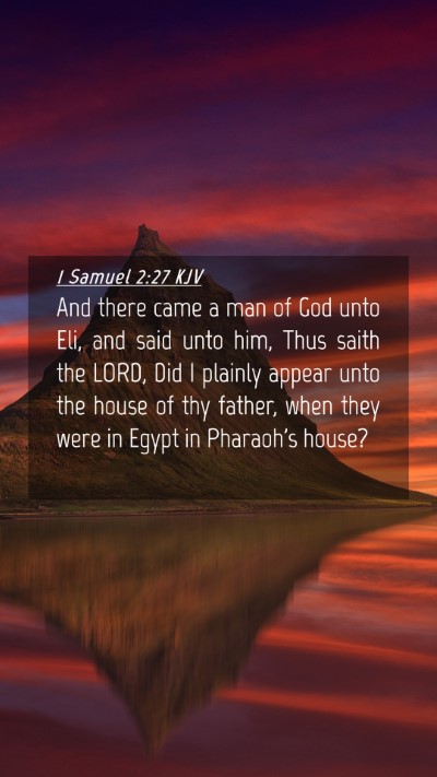 Picture 04 - 1 Samuel 2:27 KJV Mobile Phone Wallpaper - And there came a man of God unto Eli, and said - Mobile Bible Verse Wallpaper