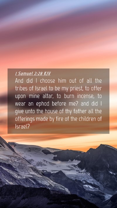 Picture 04 - 1 Samuel 2:28 KJV Mobile Phone Wallpaper - And did I choose him out of all the tribes of - Mobile Bible Verse Wallpaper
