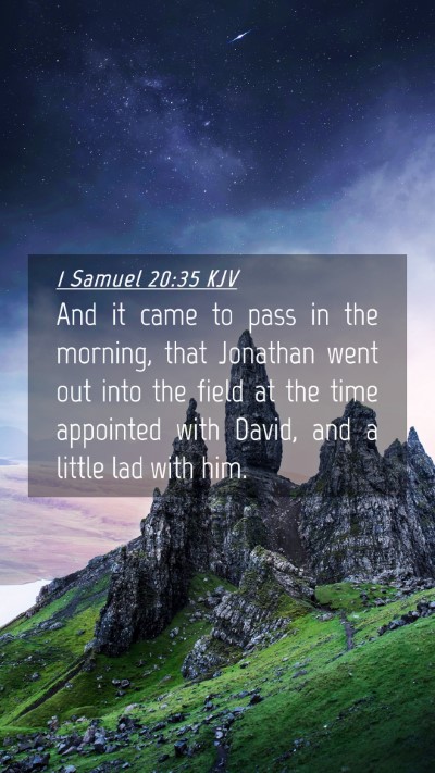 Picture 04 - 1 Samuel 20:35 KJV Mobile Phone Wallpaper - And it came to pass in the morning, that Jonathan - Mobile Bible Verse Wallpaper