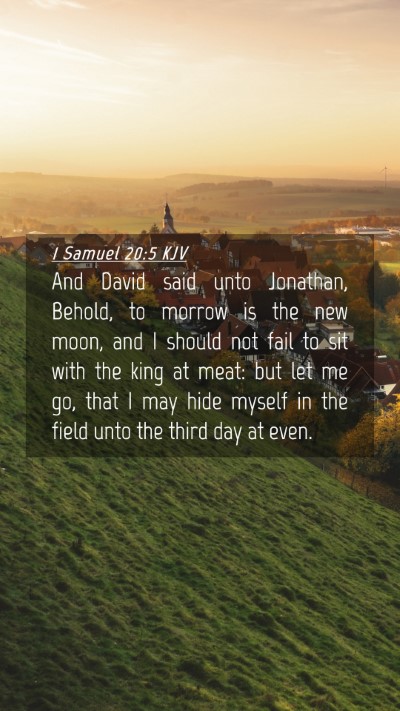 Picture 04 - 1 Samuel 20:5 KJV Mobile Phone Wallpaper - And David said unto Jonathan, Behold, to morrow - Mobile Bible Verse Wallpaper