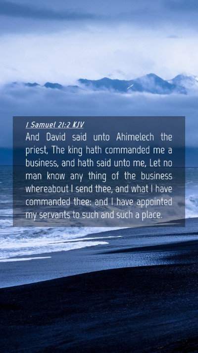 Picture 04 - 1 Samuel 21:2 KJV Mobile Phone Wallpaper - And David said unto Ahimelech the priest, The - Mobile Bible Verse Wallpaper