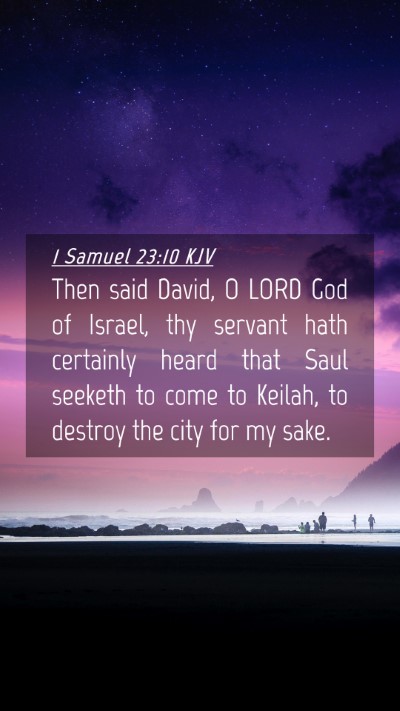 Picture 04 - 1 Samuel 23:10 KJV Mobile Phone Wallpaper - Then said David, O LORD God of Israel, thy - Mobile Bible Verse Wallpaper