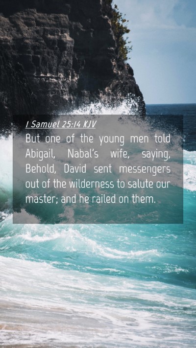 Picture 04 - 1 Samuel 25:14 KJV Mobile Phone Wallpaper - But one of the young men told Abigail, Nabal's - Mobile Bible Verse Wallpaper