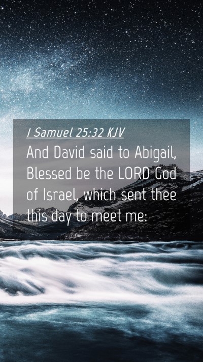 Picture 04 - 1 Samuel 25:32 KJV Mobile Phone Wallpaper - And David said to Abigail, Blessed be the LORD - Mobile Bible Verse Wallpaper