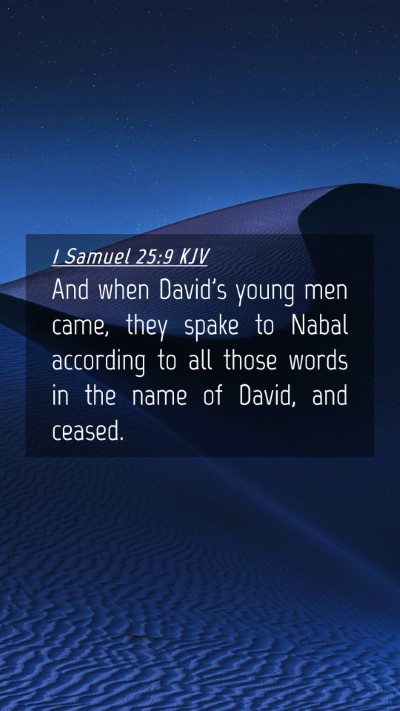 Picture 04 - 1 Samuel 25:9 KJV Mobile Phone Wallpaper - And when David's young men came, they spake to - Mobile Bible Verse Wallpaper
