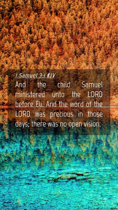 Picture 04 - 1 Samuel 3:1 KJV Mobile Phone Wallpaper - And the child Samuel ministered unto the LORD - Mobile Bible Verse Wallpaper